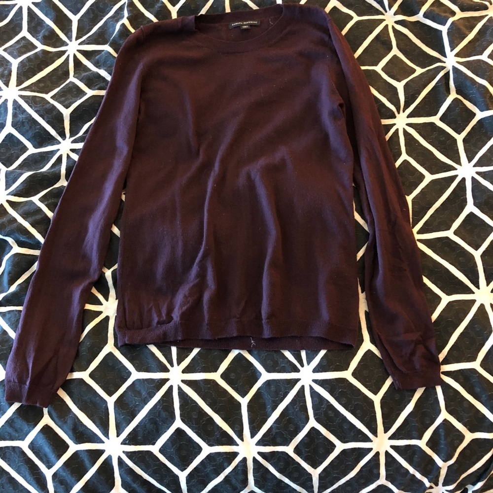 Wool and spandex purple shirt